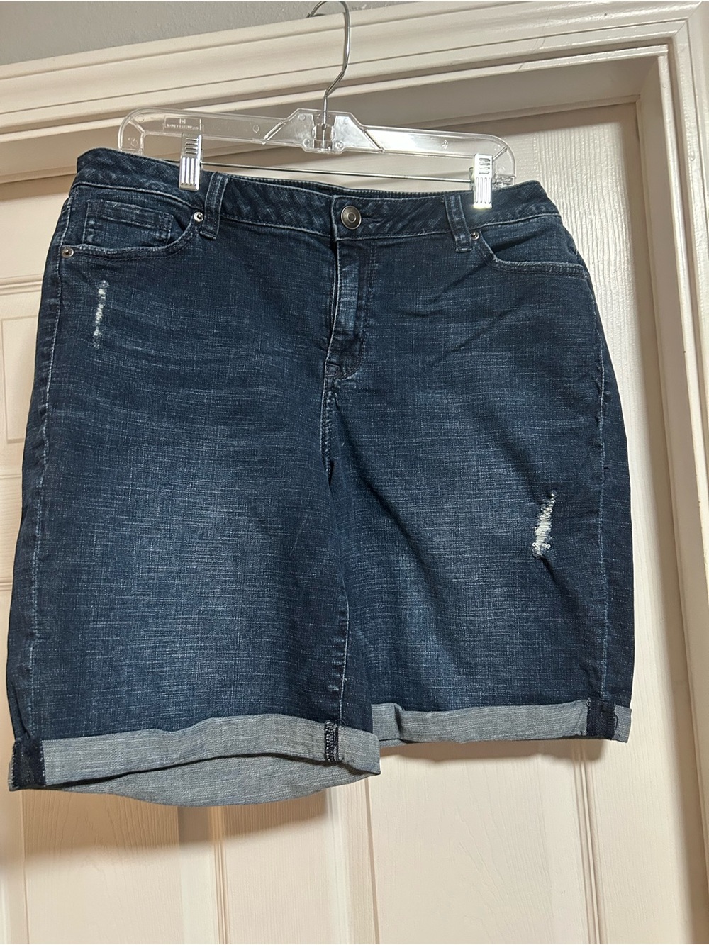 Lane Bryant Venezia Dark Blue Denim Bernuda Shorts